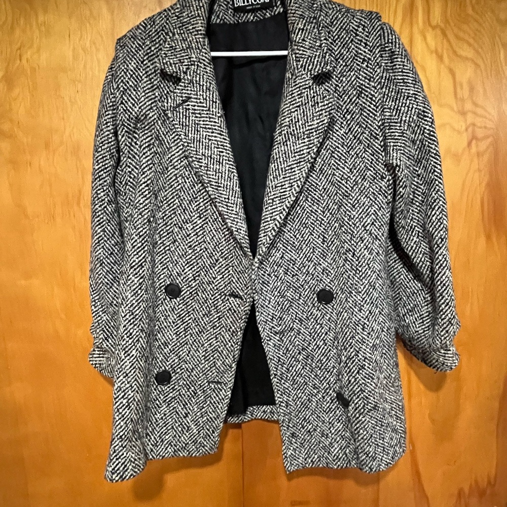 Vintage BillyCoat Herringbone Double Breasted Coat